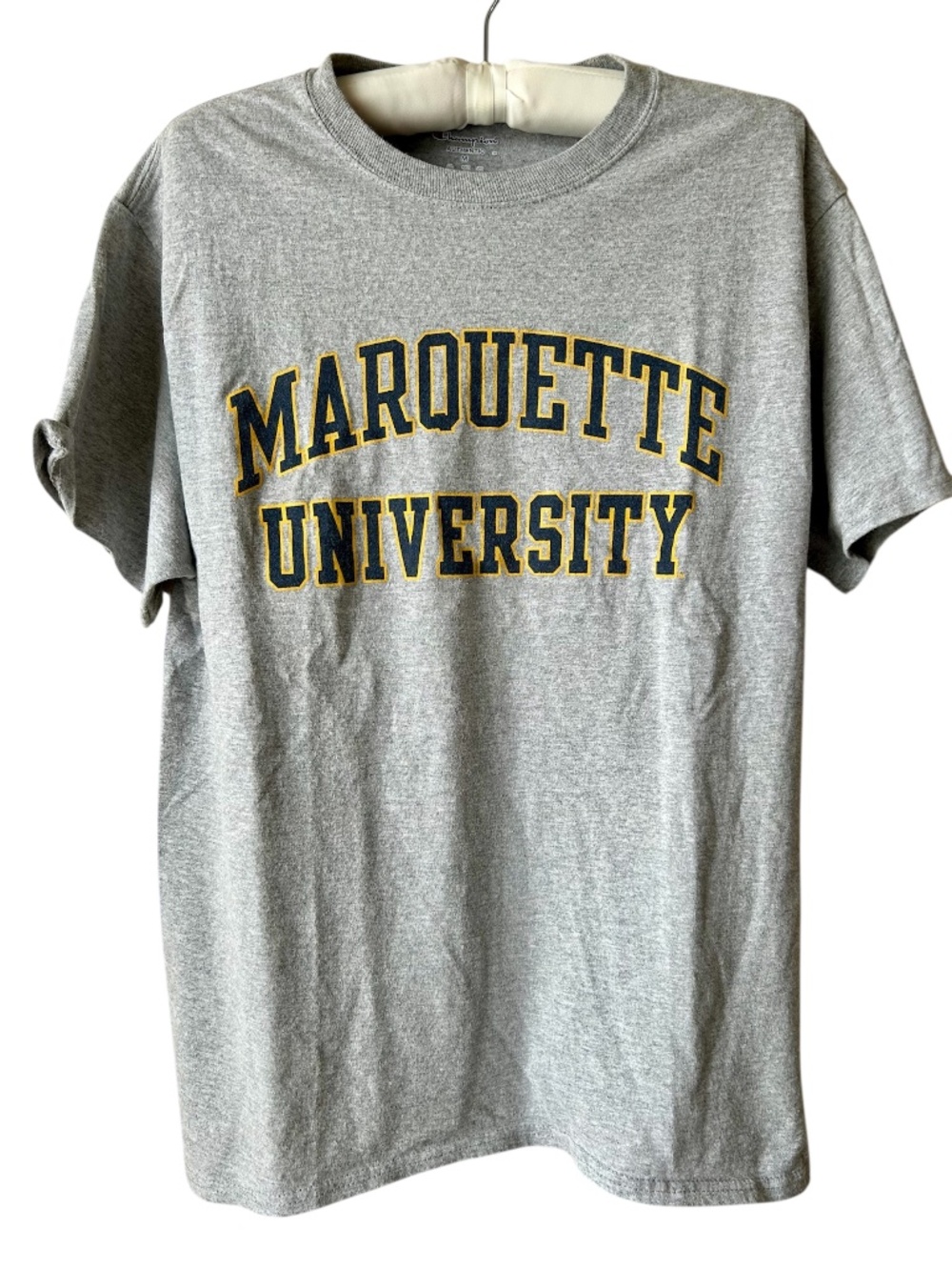 Marquette University T-shirt Gray Navy Gold Collegiate Spirit Medium